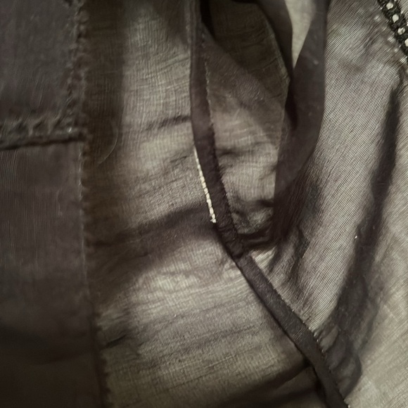 Louis Vuitton Black Sheer Cap sleeved Ruffle Top - Excellent XS/36 - Picture 11 of 15